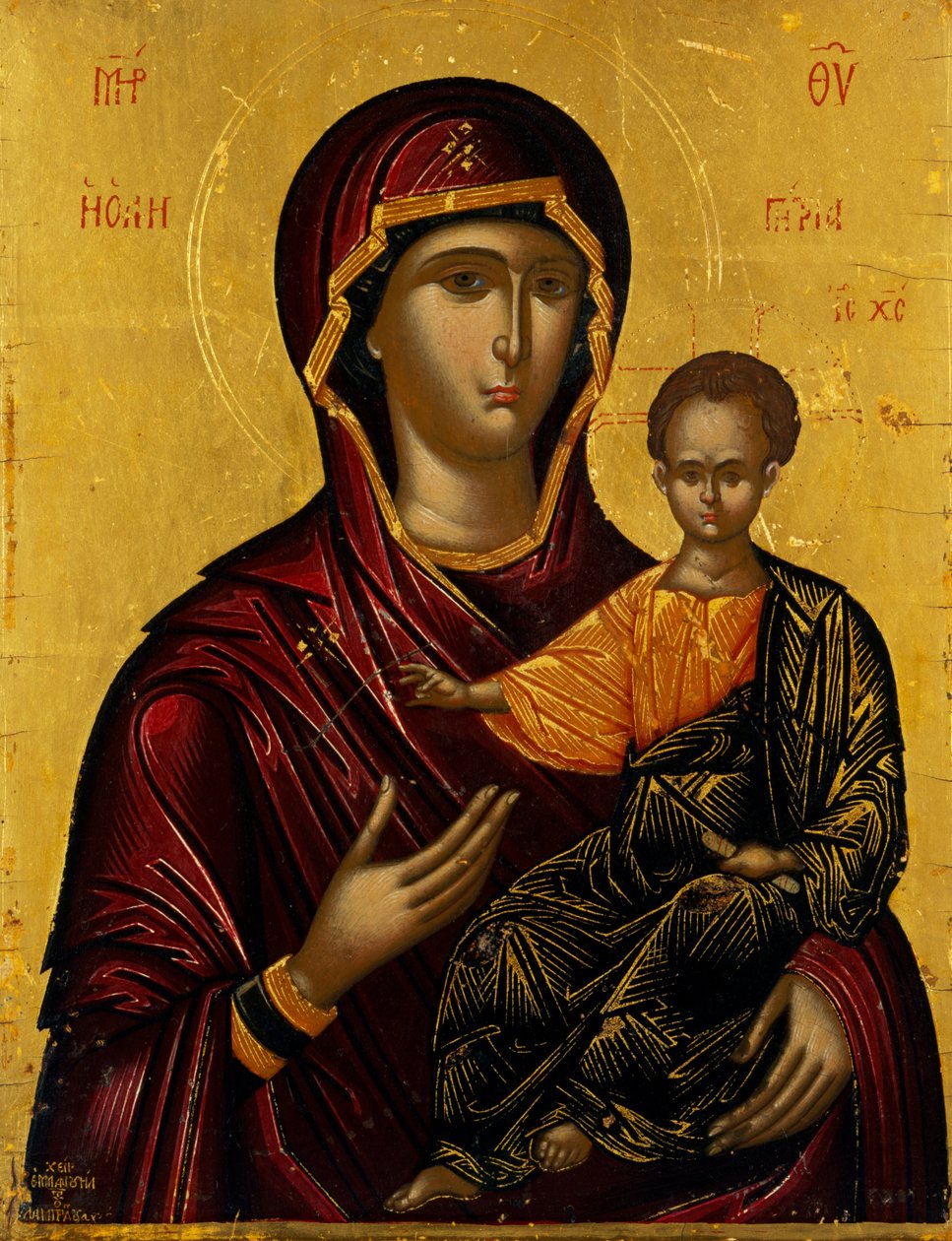 The Virgin Hodegetria av Lambardos Emmanuel