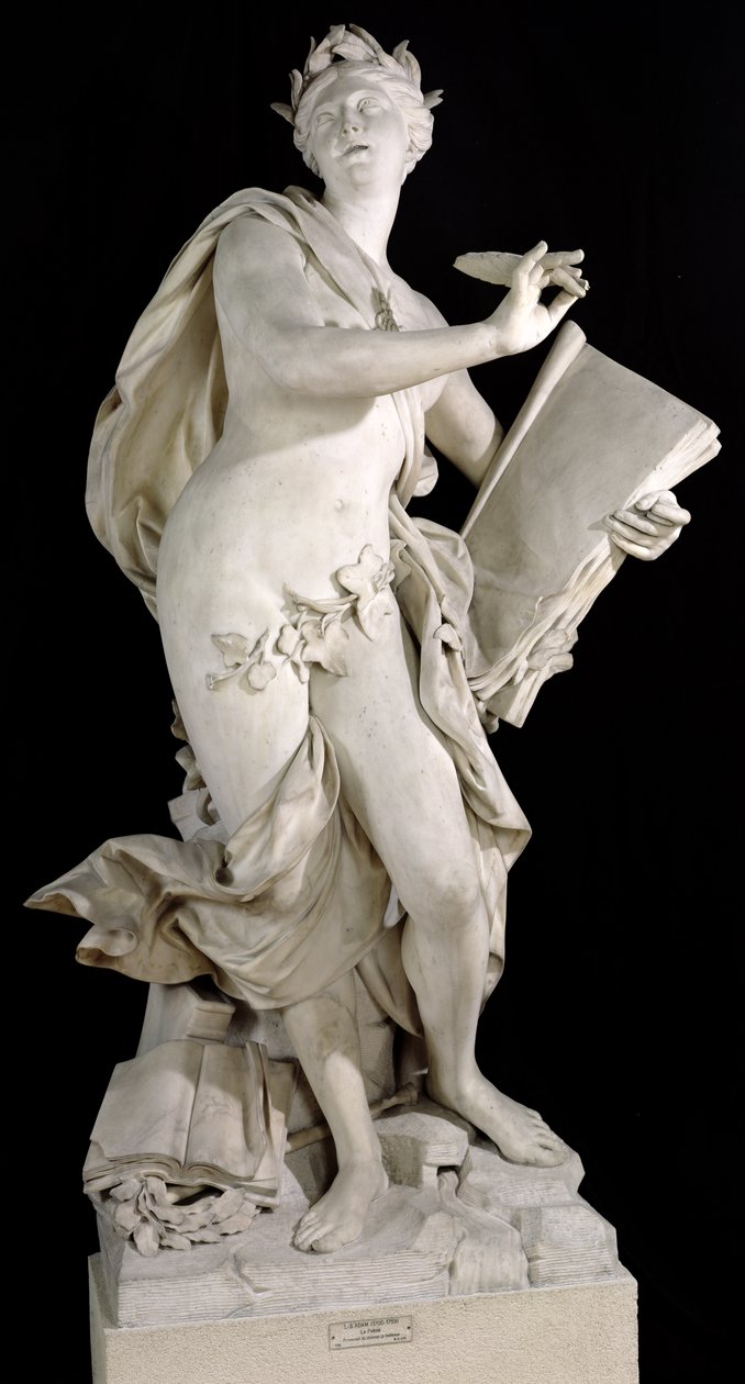 Lyrisk poesi, 1752 (marmor) av Lambert-Sigisbert Adam