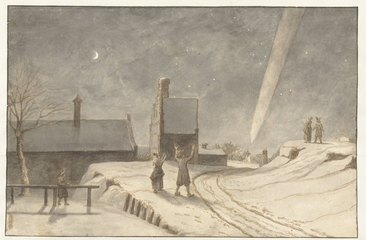 Svansstjärna över Alkmaar, 1681 av Lambert Doomer
