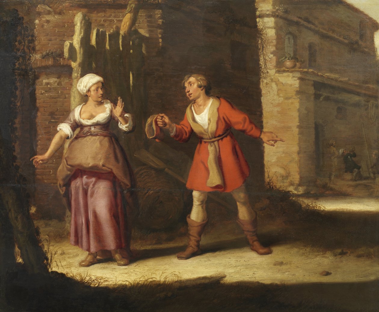 Abigail och Nabal av Lambert Jacobsz.