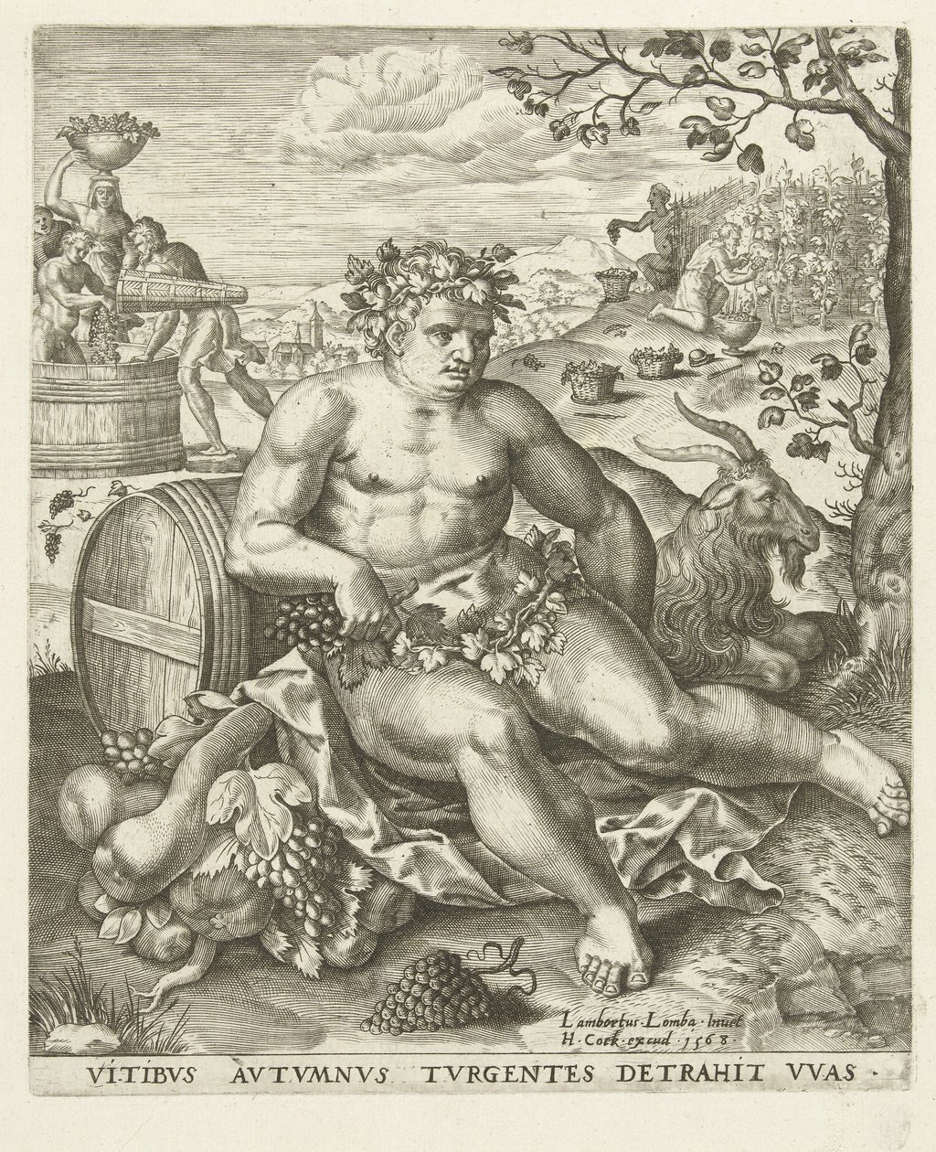Höst: Bacchus och druvskörden The Four Seasons (serietitel) av Lambert Lombard