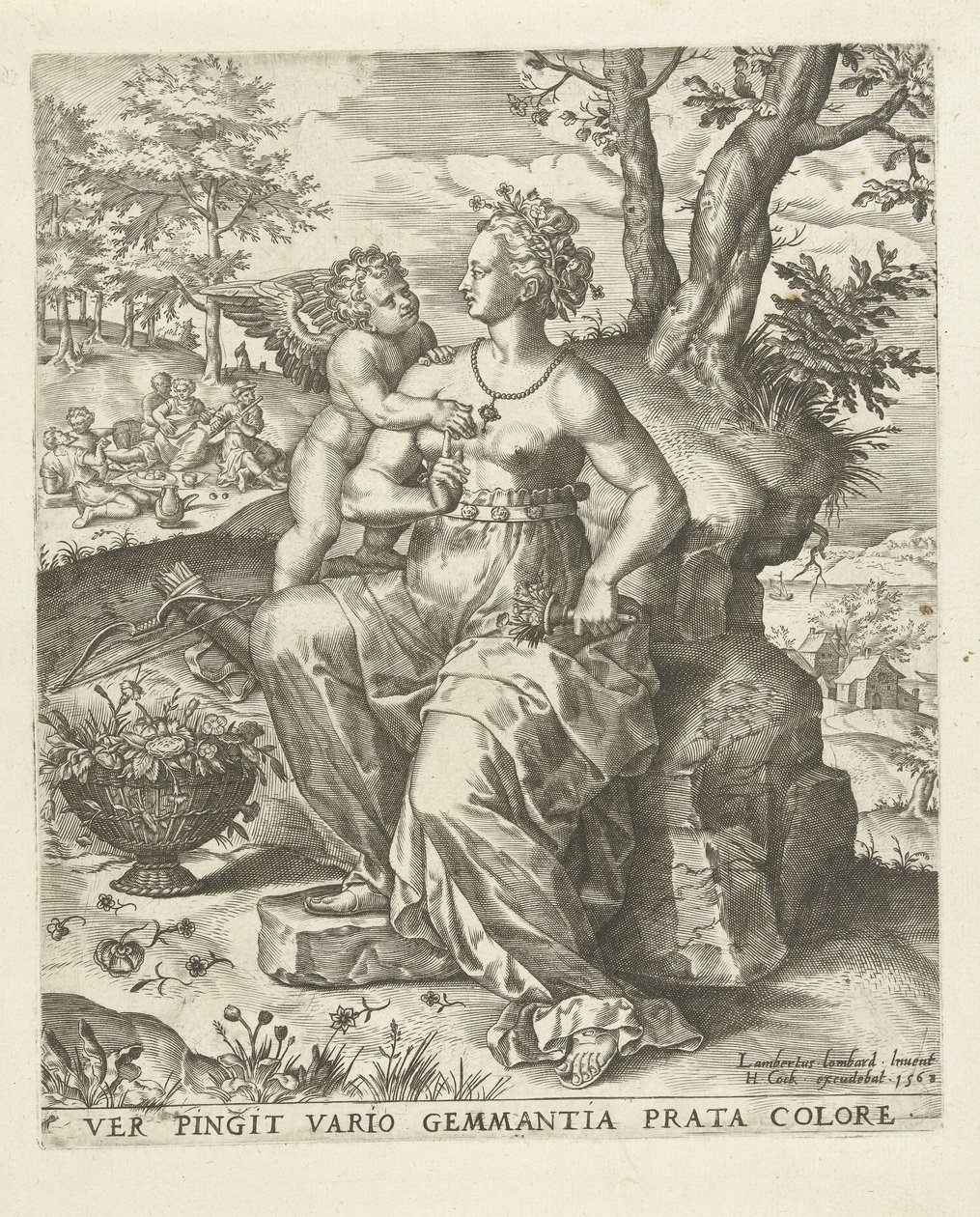 Vår: Venus och Amor The Four Seasons (serietitel) av Lambert Lombard