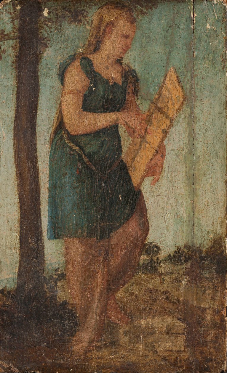 Kvinna med sköld av Lambert Sustris (circle of)