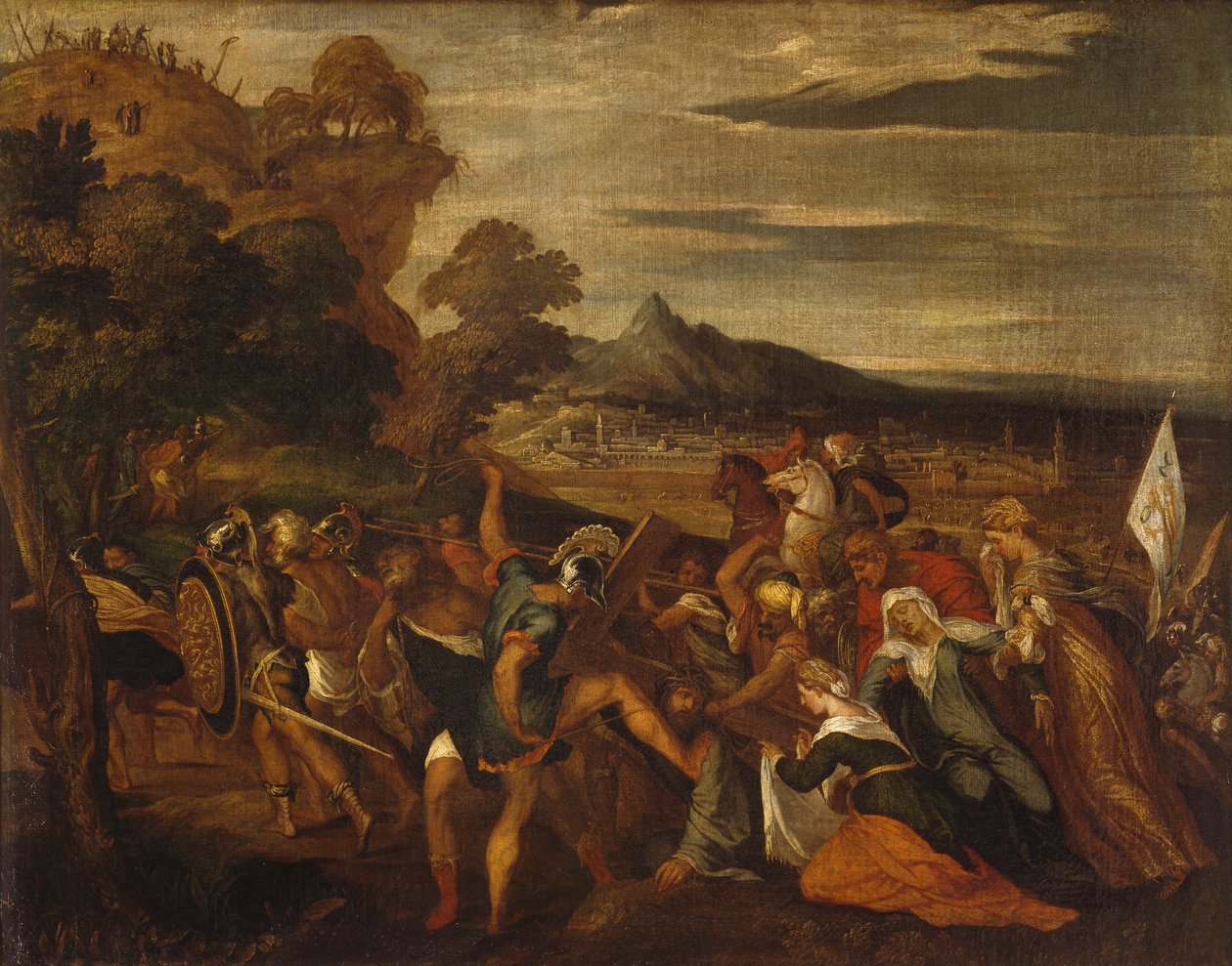 Road to Calvary av Lambert Sustris (ca 1515-efter 1560) av Lambert Sustris