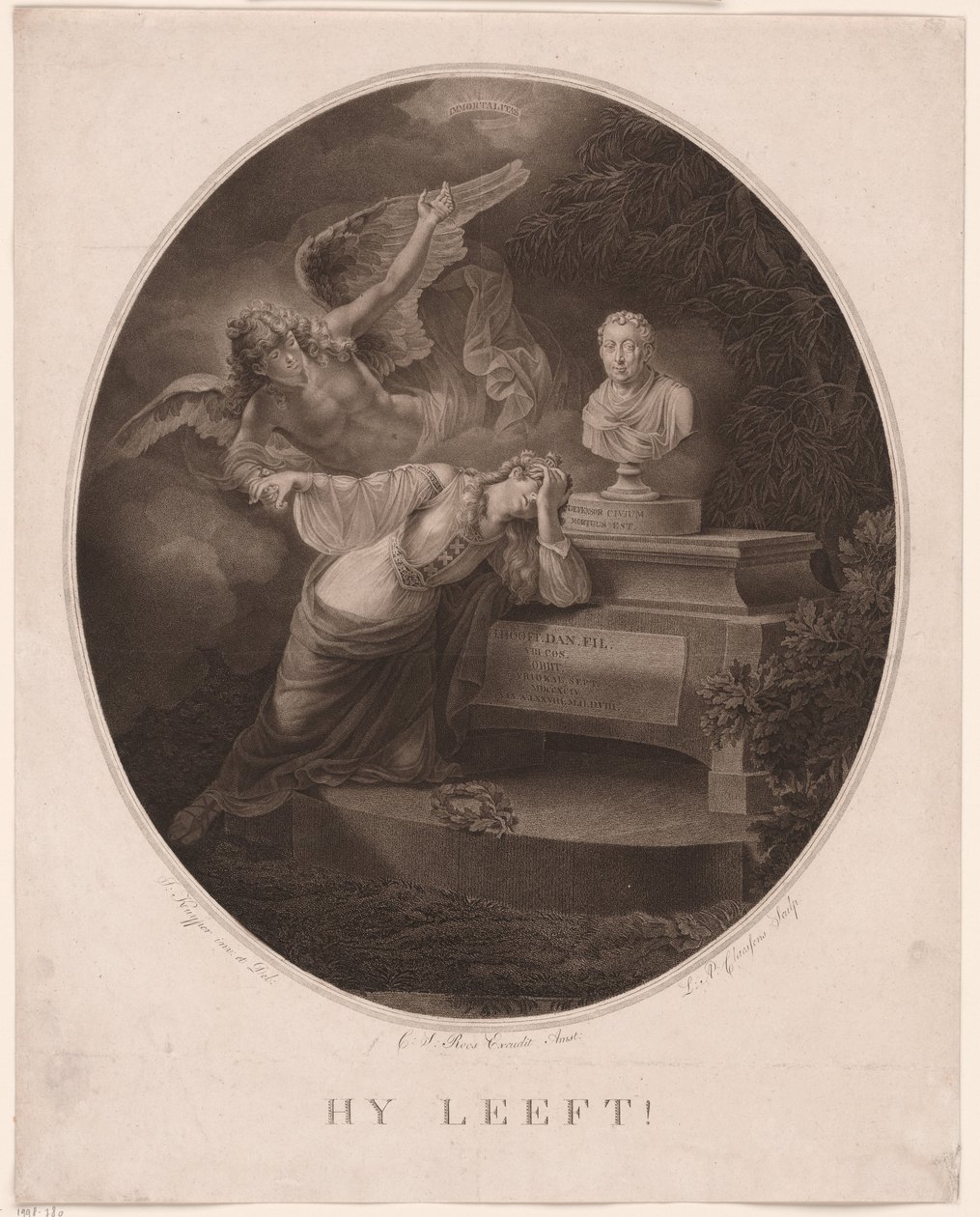 Minnestryck för Hendrik Hooft Daniëlsz. av Lambertus Antonius Claessens
