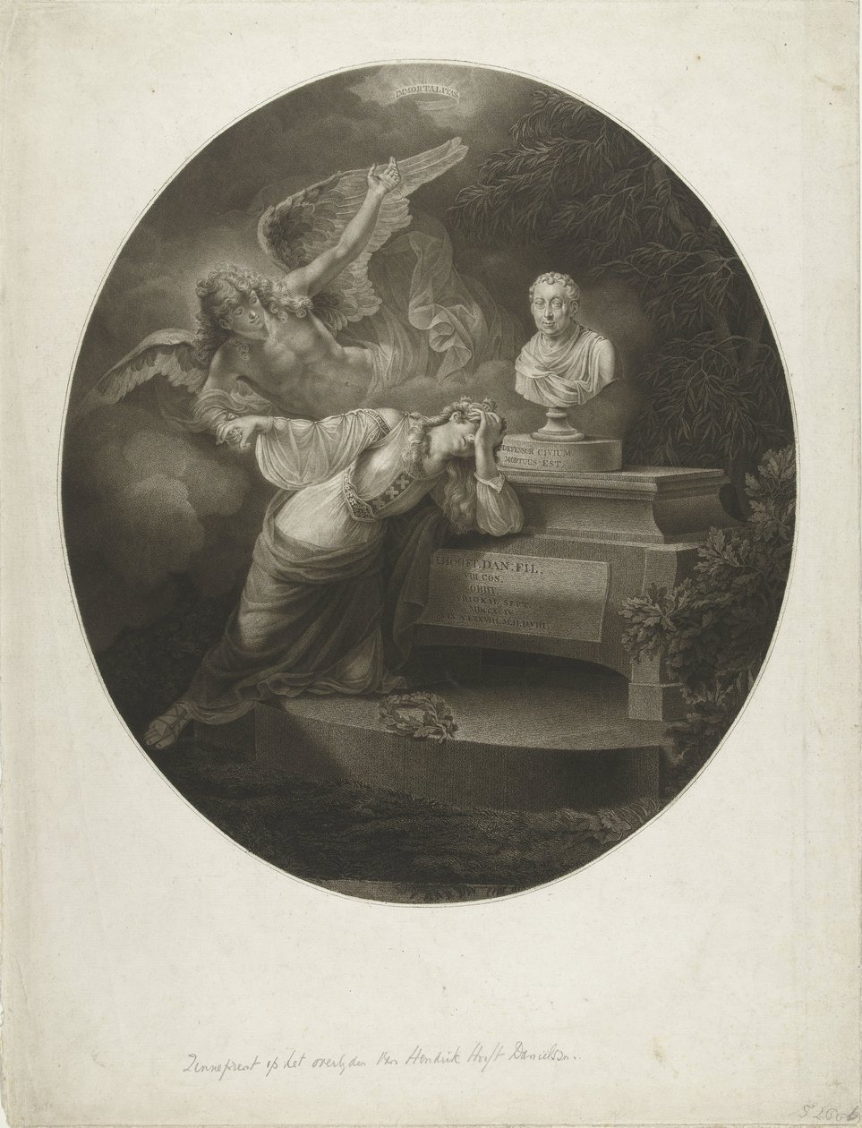 Minnestryck för Hendrik Hooft Daniëlsz. av Lambertus Antonius Claessens