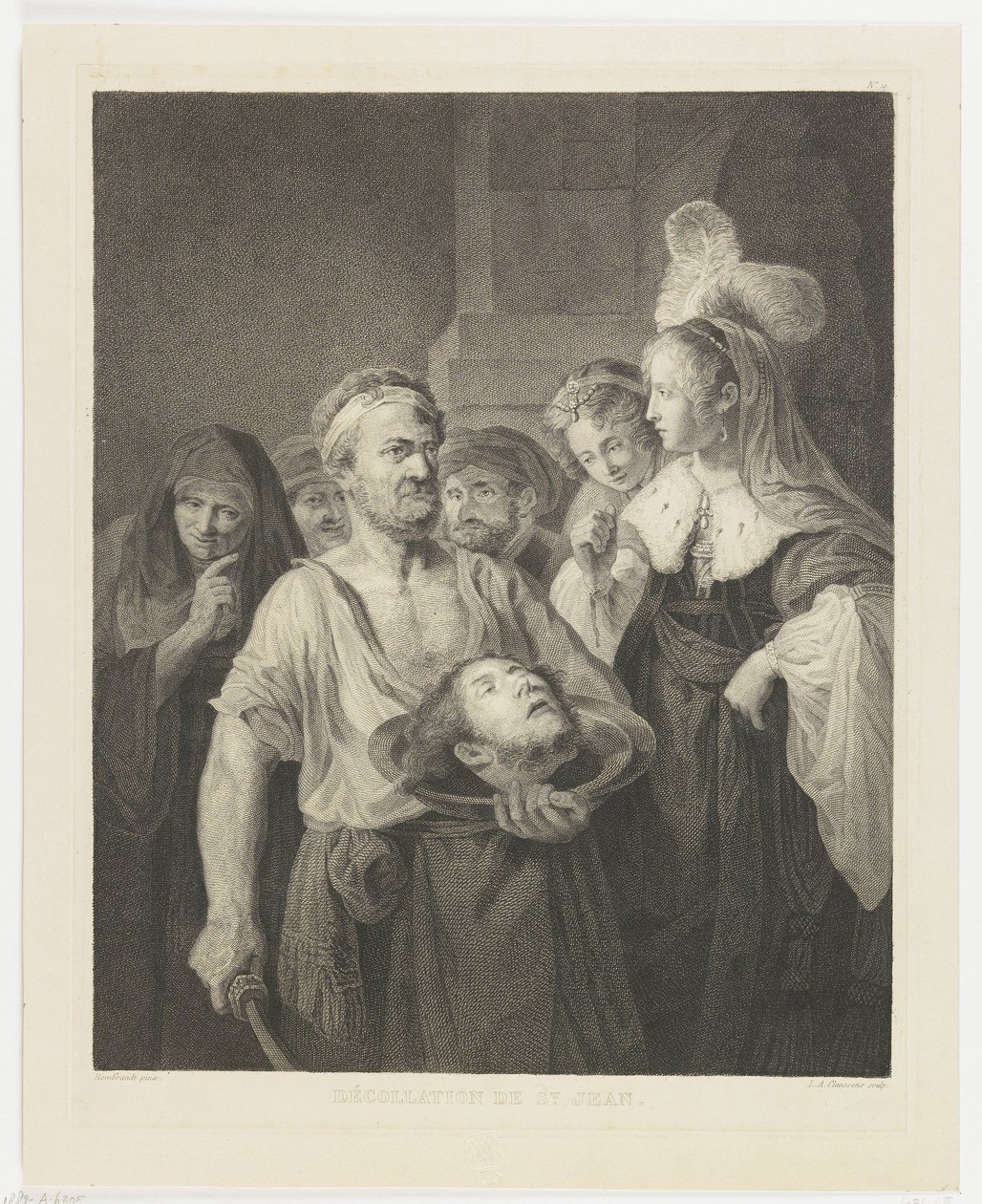 Salome tar emot Johannes Döparens huvud av Lambertus Antonius Claessens