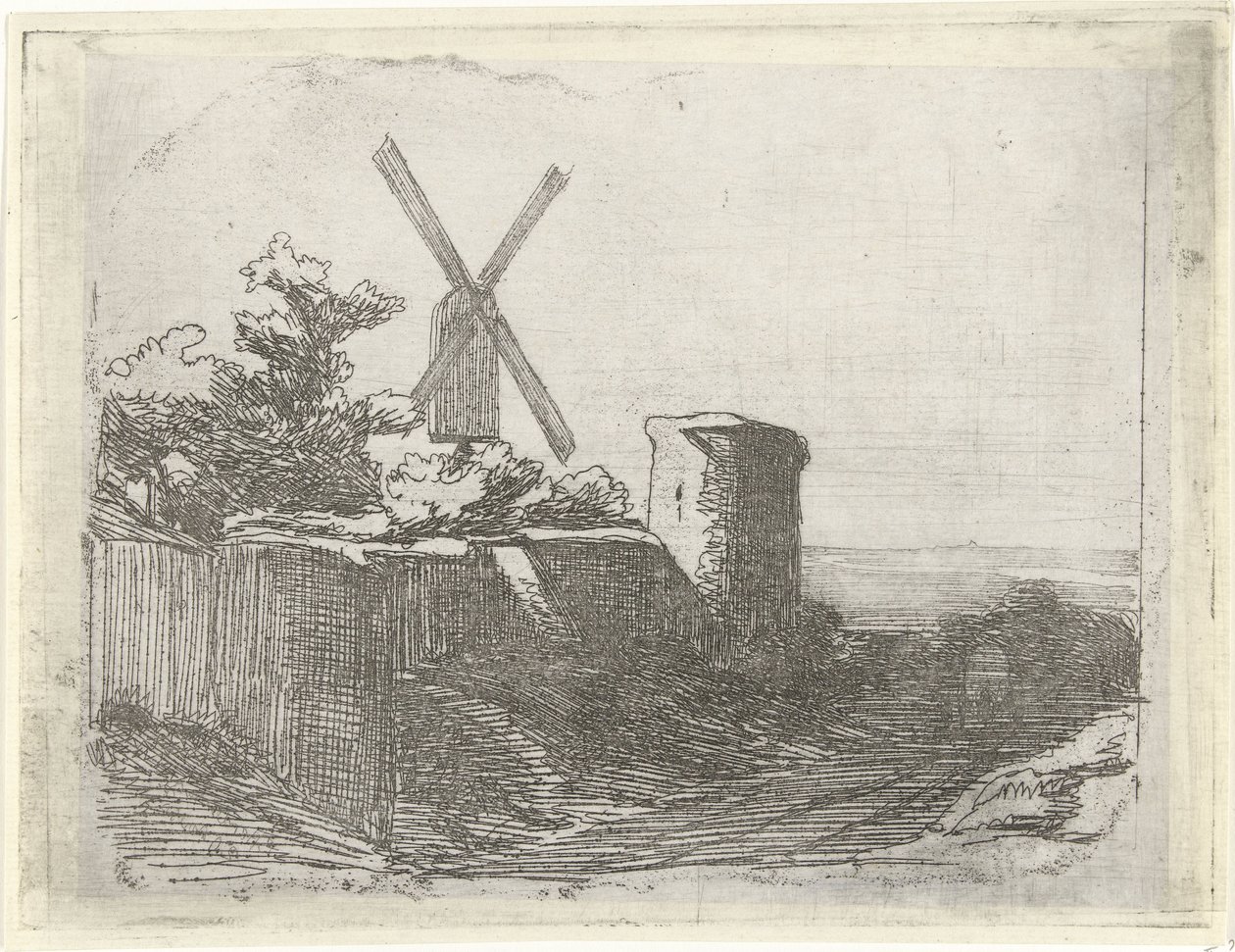 Ruin med kvarn av Lambertus  Hardenberg
