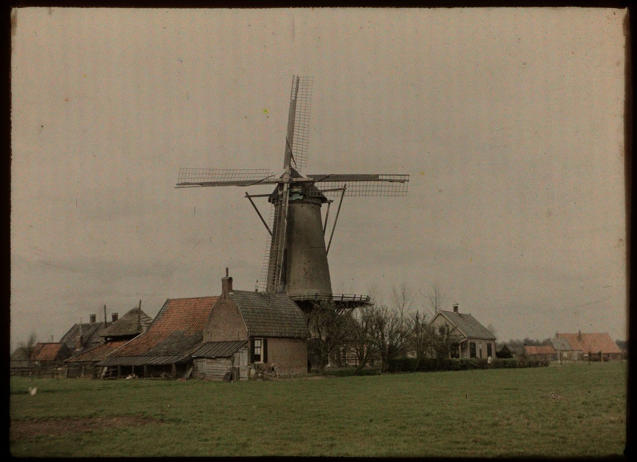 Väderkvarn i byn Het Klompje (eller: De Klomp), Zeist, på Koppeldijk av Lambertus Hendrik van Berk