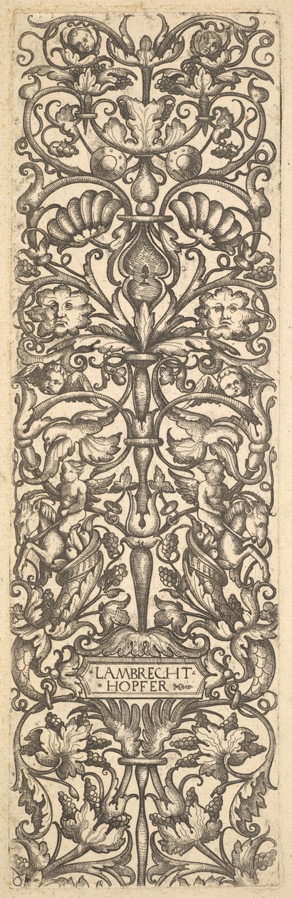 Kandelaber med putti på getter i mitten, ca. 1525-50. av Lambrecht Hopfer