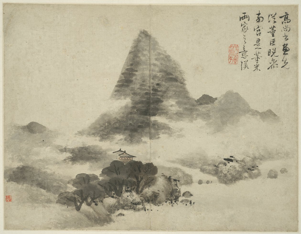 古代の巨匠のスタイルの風景：高尚書の後、ドン・ユアン（活動937-975）とジュ・ランに続き、後にミ・フー（1051_-1107）スウェーデンのスタイルで av Lan Ying