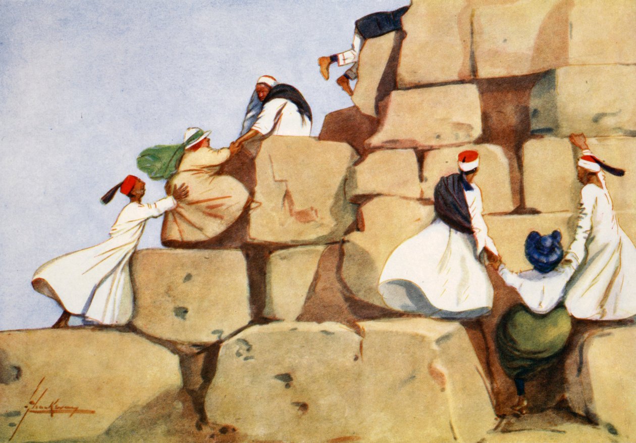 The Climbers, från "The Light Side of Egypt", 1908 av Lance Thackeray