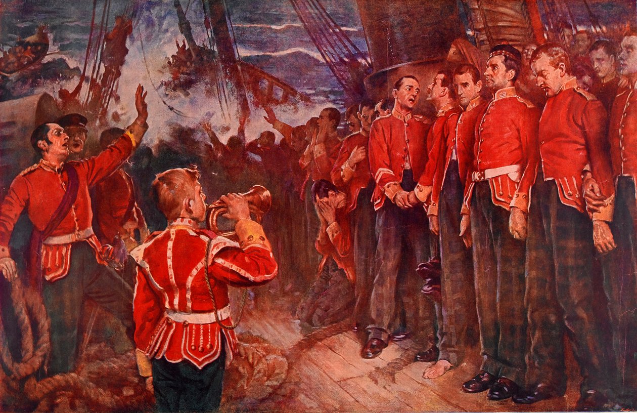 Birkenheads förlisning, 25 februari 1852 (fotolitografi) av Lance Calkin