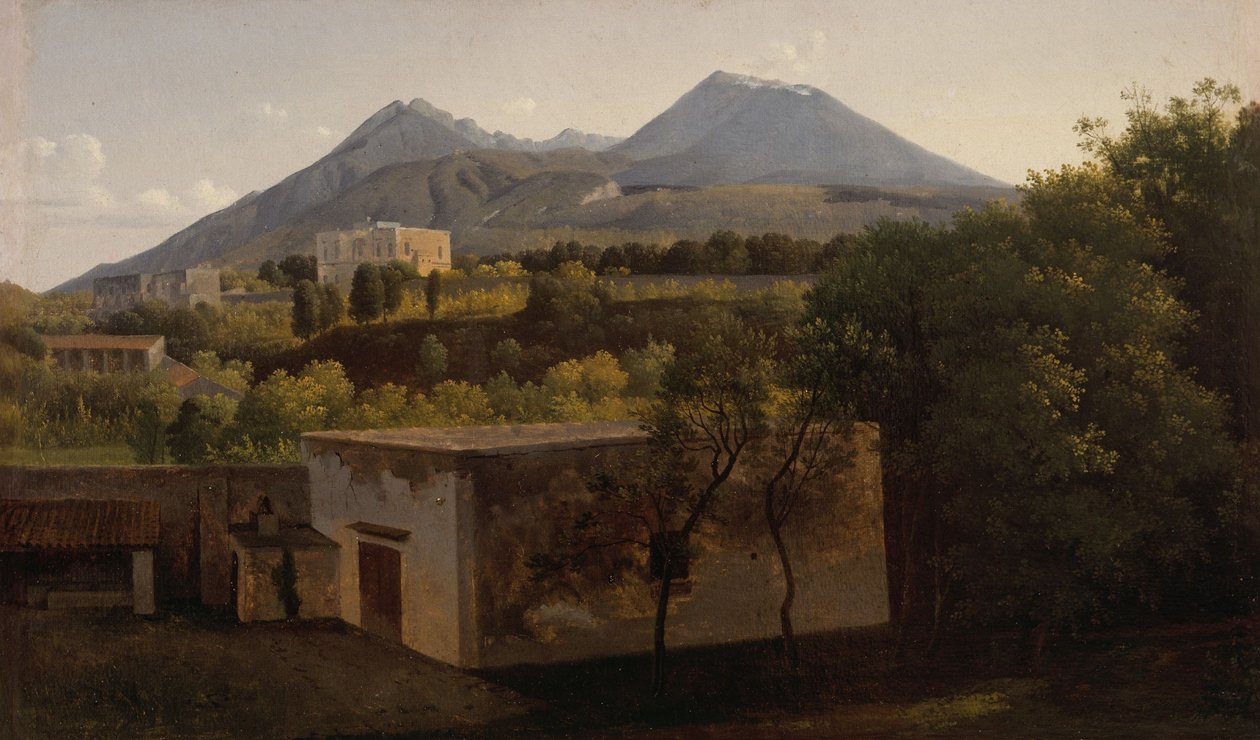Utsikt över Vesuvius från Portici, ca 1824 (olja på duk) av Lancelot Theodore Turpin de Crisse