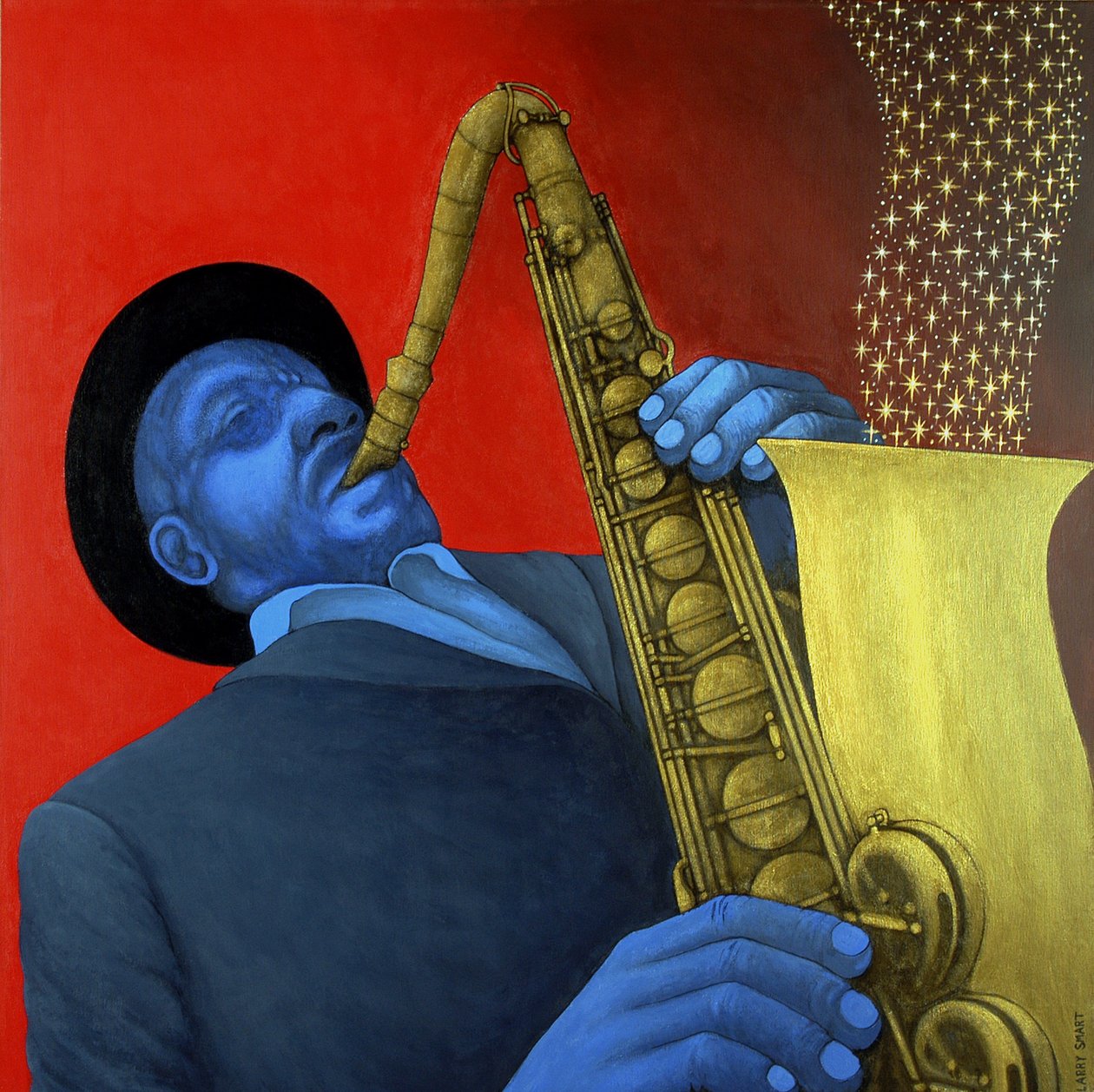 Ben Webster (1909-73) (akryl på linne) av Larry Smart