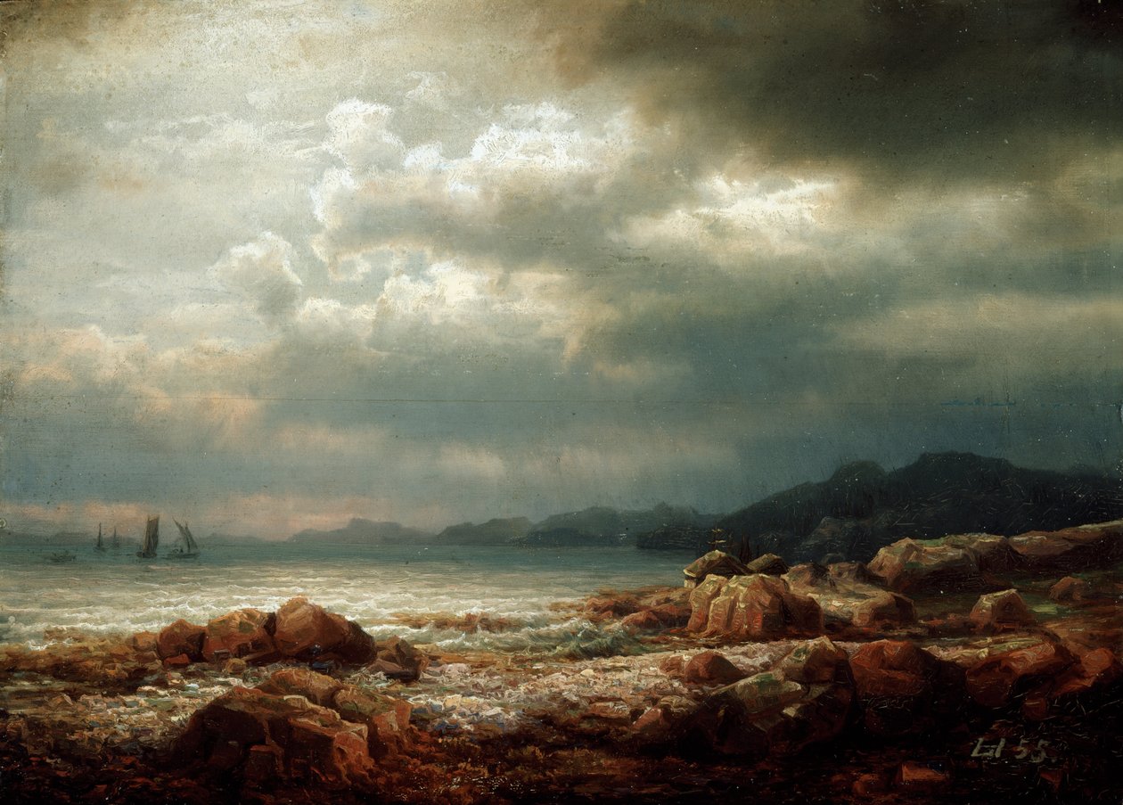 Coastal Landscape av Lars Hertervig