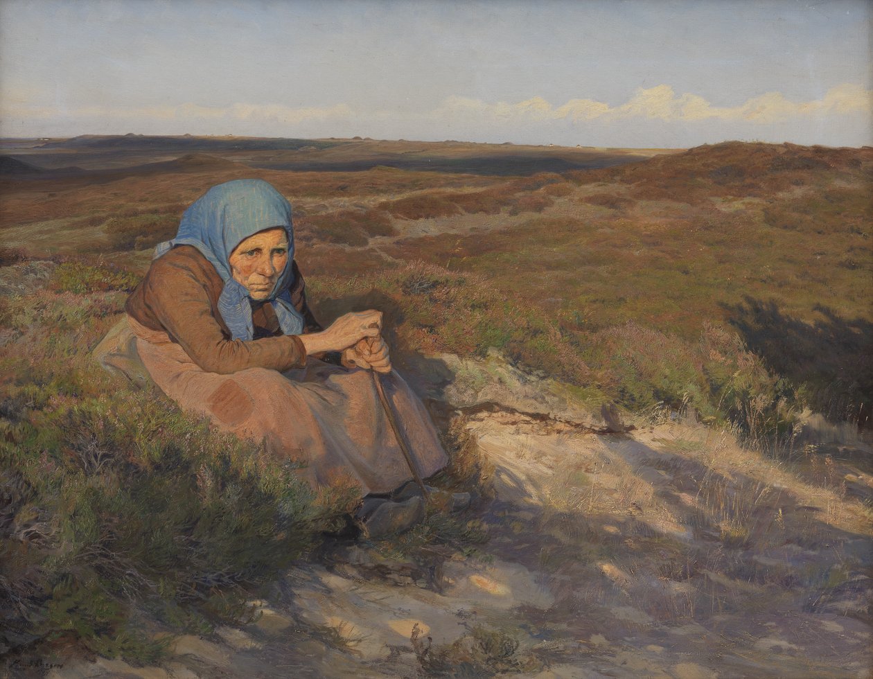 En gumma "Bette Dorte" på heden av Larsen