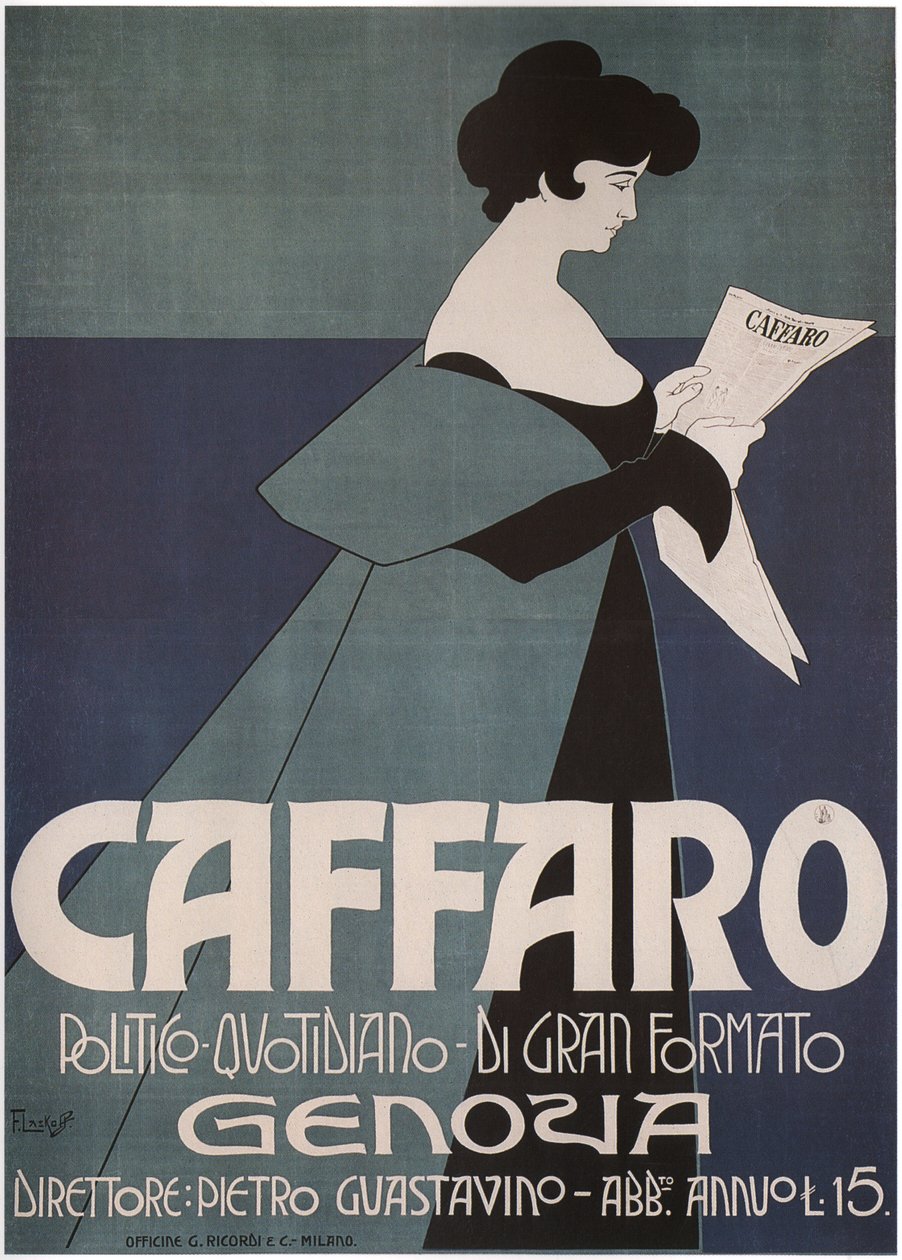 Caffaro Genoa Newspaper, 1901 av Laskowski