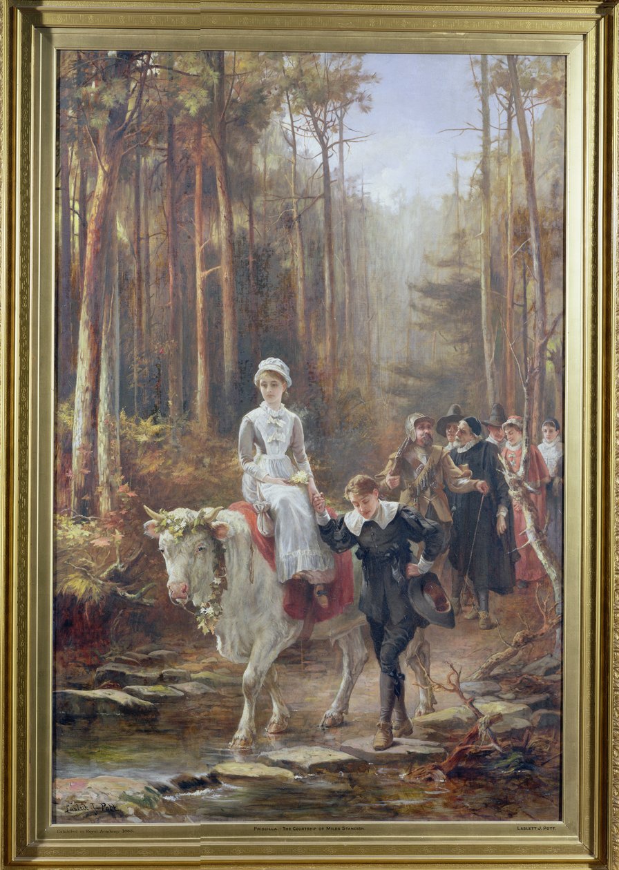 Priscilla, The Courtship of Miles Standish, 1885 av Laslett John Pott