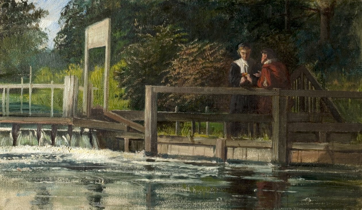 The Trysting Place (olja på duk ombord) av Laslett John Pott