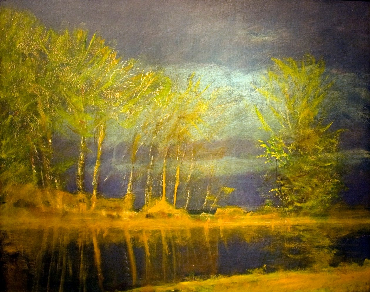 Aprilisi fenyek tavaszi viharnEnglish: Lights_in_April_Spring_Stormn av Laszlo Mednyanszky