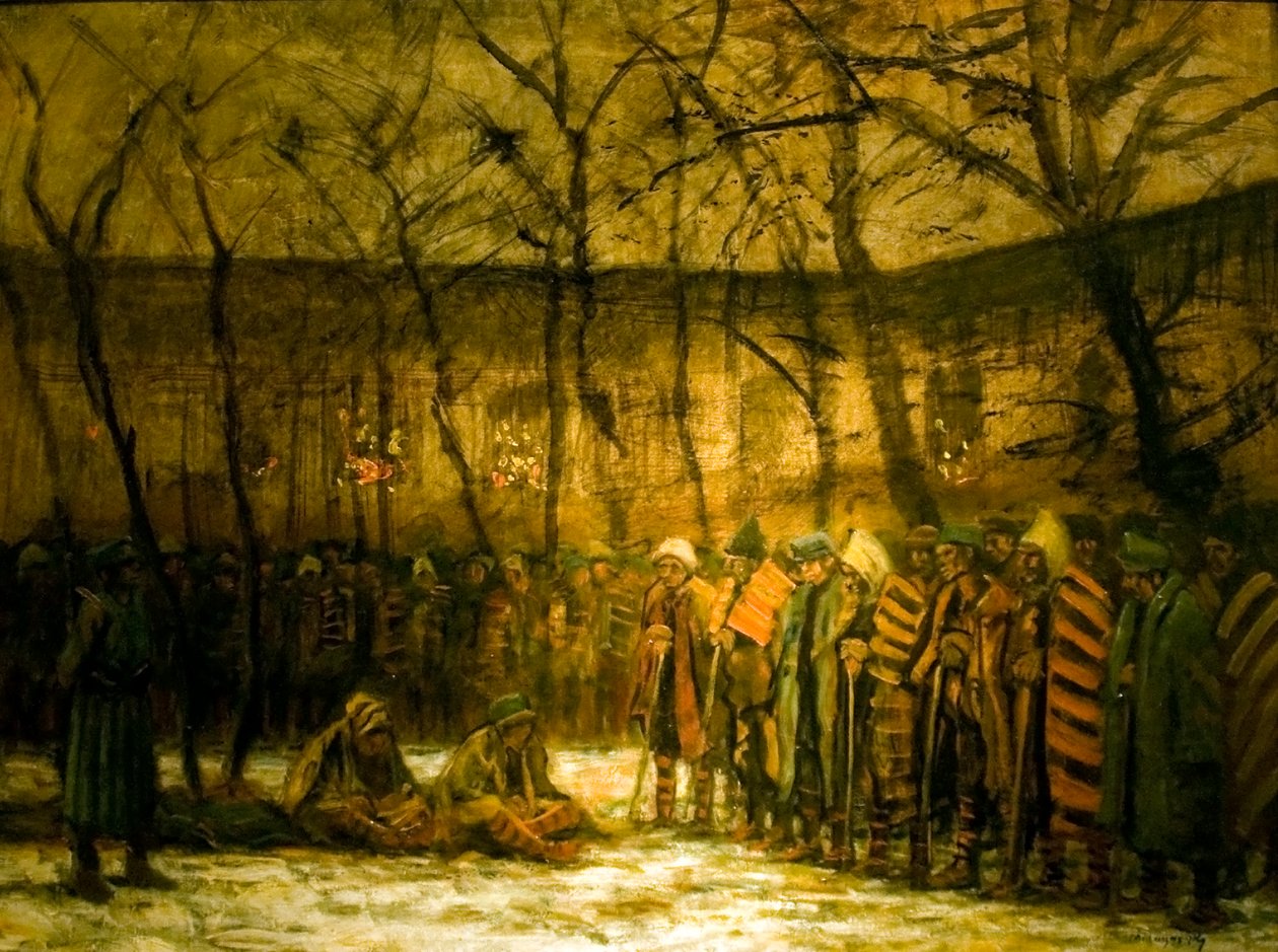  Hadifoglyok karacsonyanEnglish: Christmas_of_the_Prisoners_of_Warn av Laszlo Mednyanszky