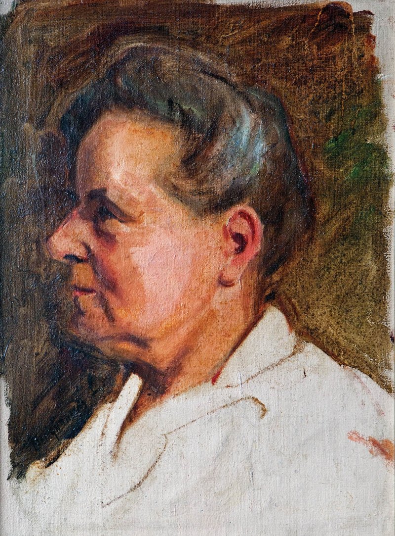  Noi portrenEnglish: Portrait of a Womann av Laszlo Mednyanszky