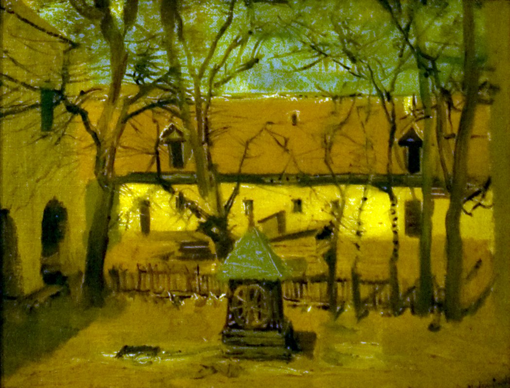  UdvarreszletnEnglish: Detail_of_a_Courtyardn av Laszlo Mednyanszky