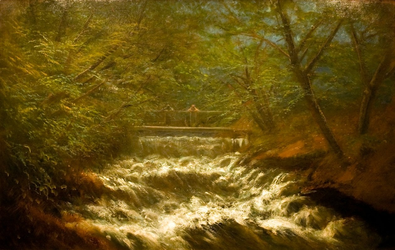  Zugo patak hiddalnEnglish: Brawling_Brook_with_Bridgen av Laszlo Mednyanszky