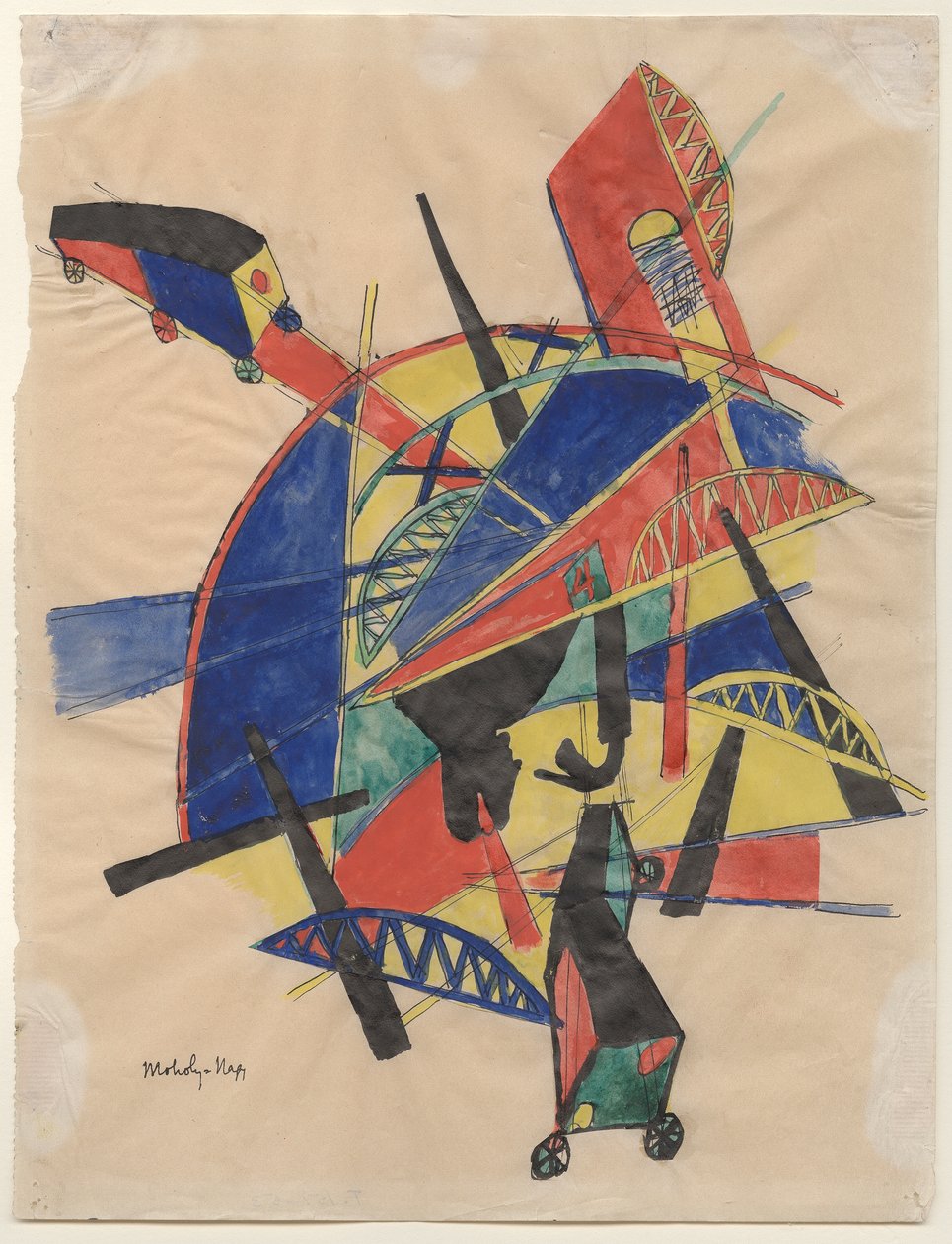 Broar, 1920-21 av Laszlo Moholy Nagy