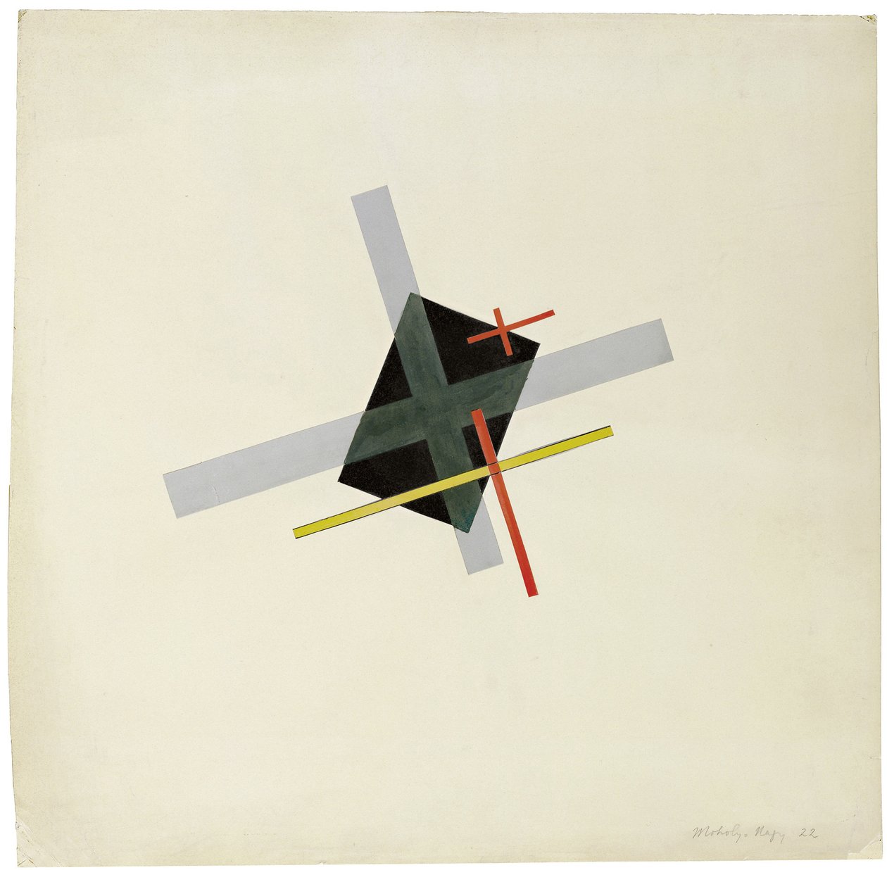 Collage med svart centrum, 1922 av Laszlo Moholy Nagy