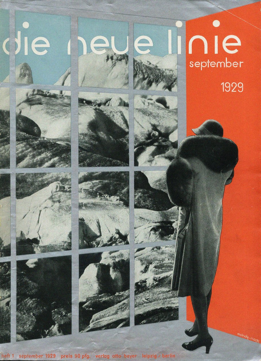 Tidningens omslag den nya linjen, september 1929, 1929. av Laszlo Moholy Nagy