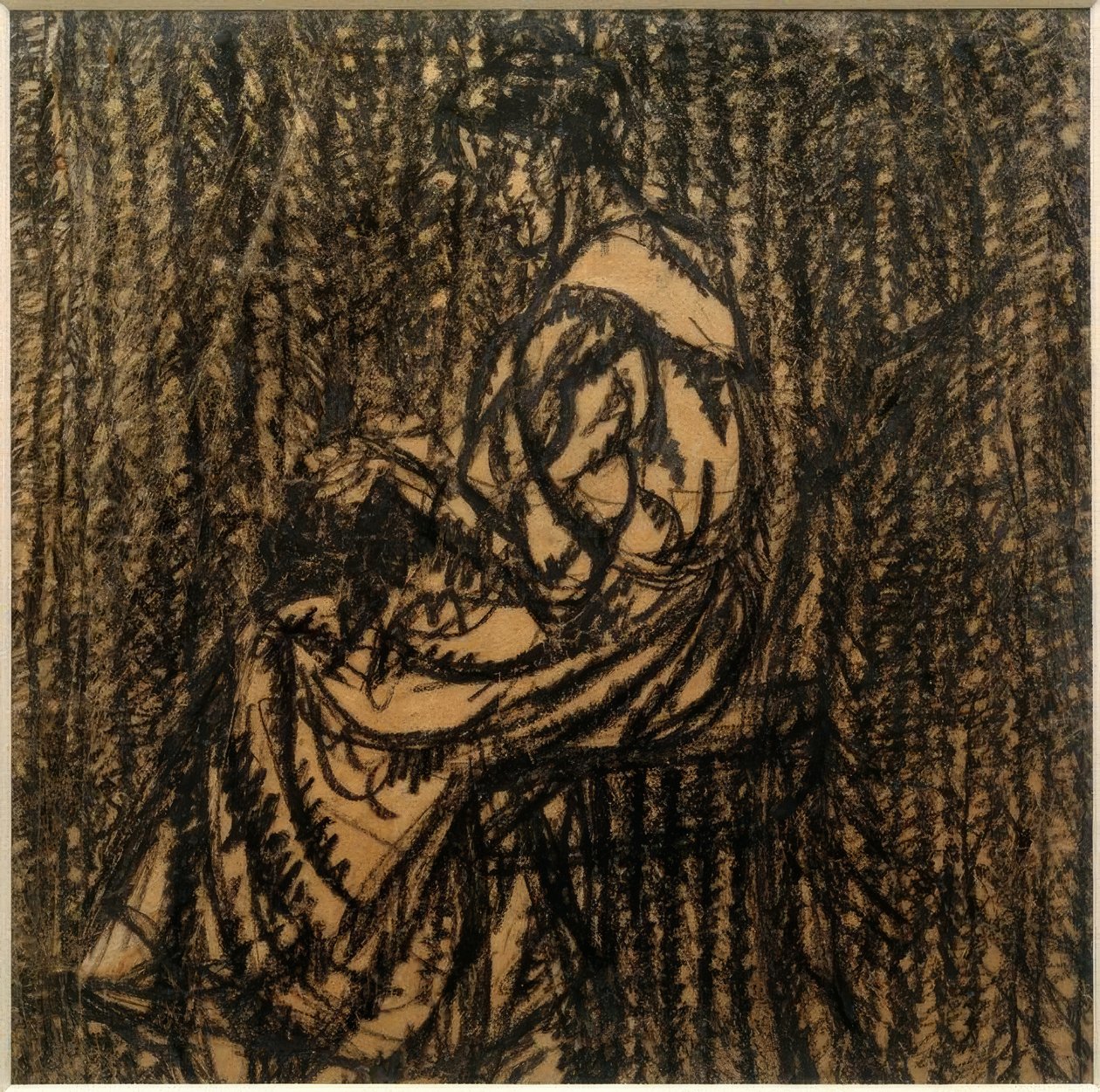 Utan titel (kvinna som gör hantverk) av Laszlo Moholy Nagy