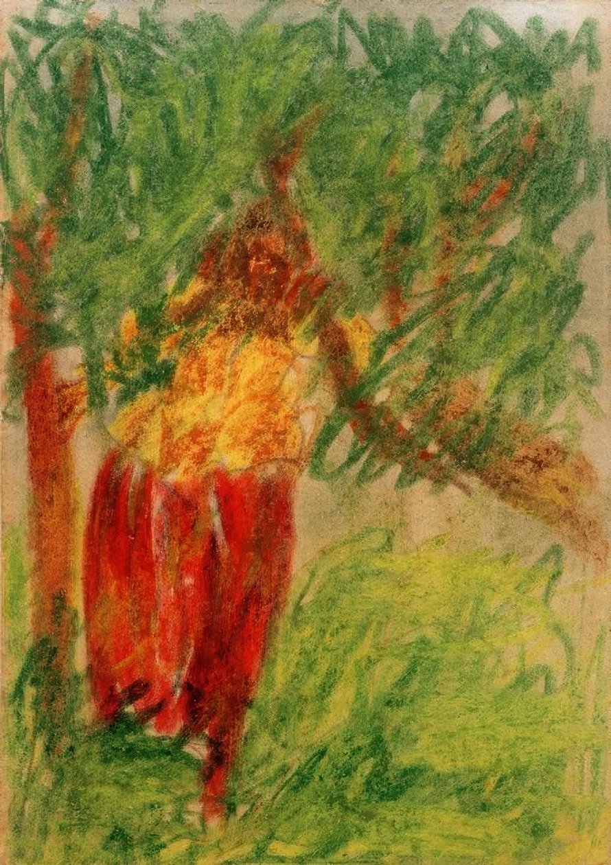 Untitled (kvinna som står under ett träd) av Laszlo Moholy Nagy