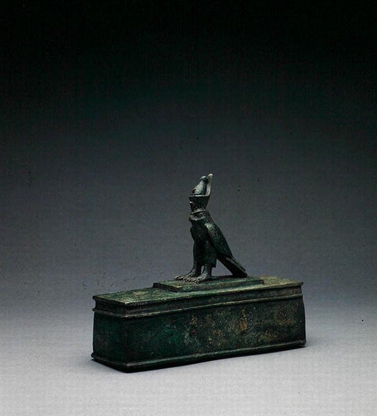 Falcon relikvie (brons) (brons) av Late Period Egyptian