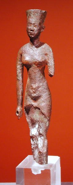 Statyett av en gudinna (brons) av Late Period Egyptian