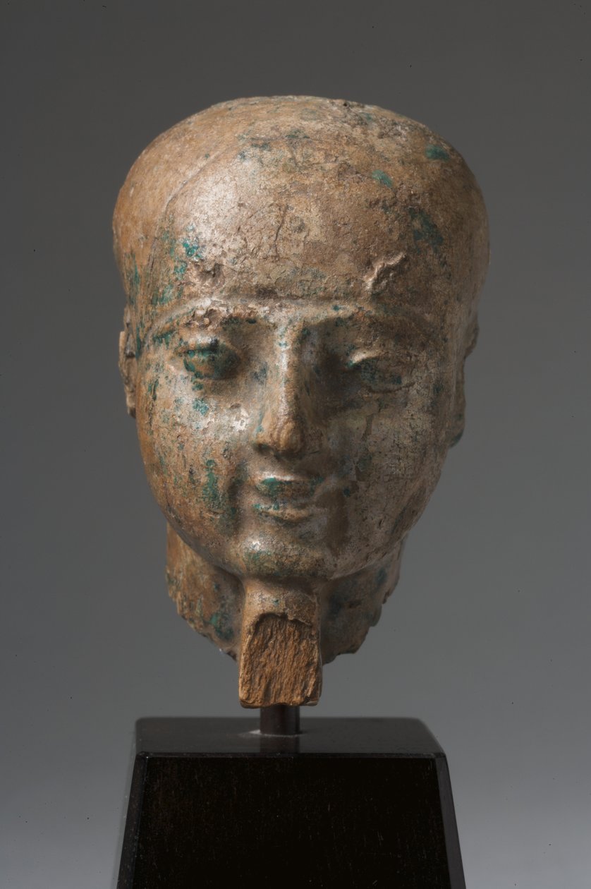 Head of Ptah (glaserad steatit) (se även 325628) av Late Period Egyptian