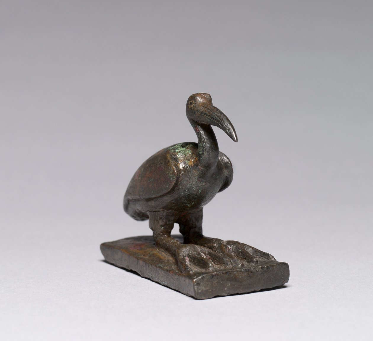 Ibis, 664-30 f.Kr. (brons, solid gjuten, med guldrika inlägg) av Late Period Egyptian