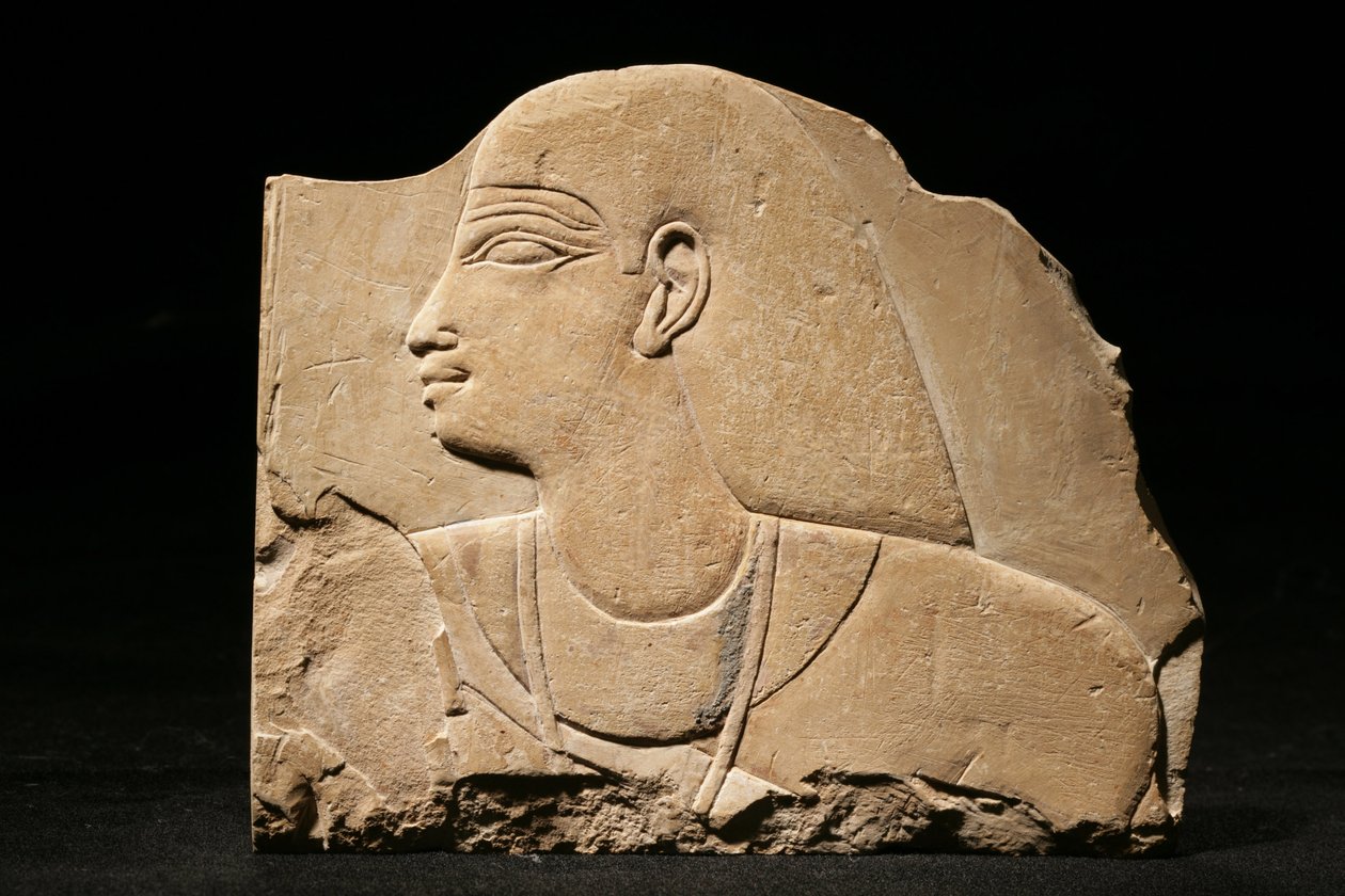 Mentu-em-hat, sent 25:e dynastin - början av 26:e dynastin, c.660-650 f.Kr. (kalksten) av Late Period Egyptian