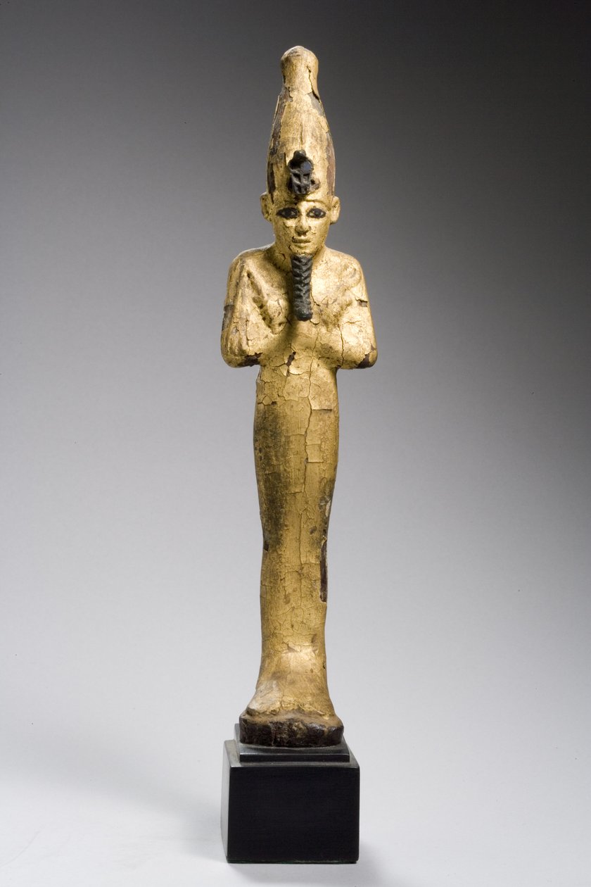 Osiris, sen dynastisk period, 664-332 f.Kr. (förgyllt trä med bronsinläggning) av Late Period Egyptian