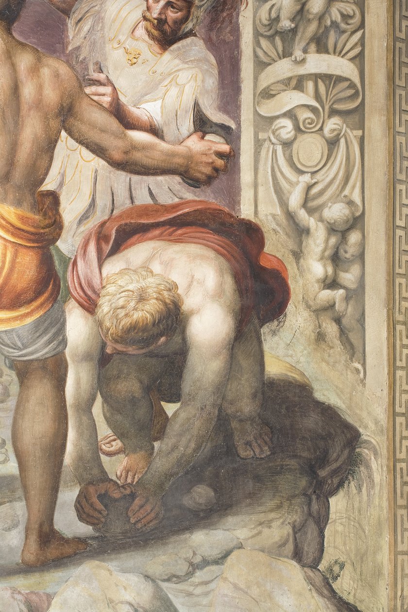 Sankt Stefans martyrskap, detalj, 1556 av Lattanzio Gambara