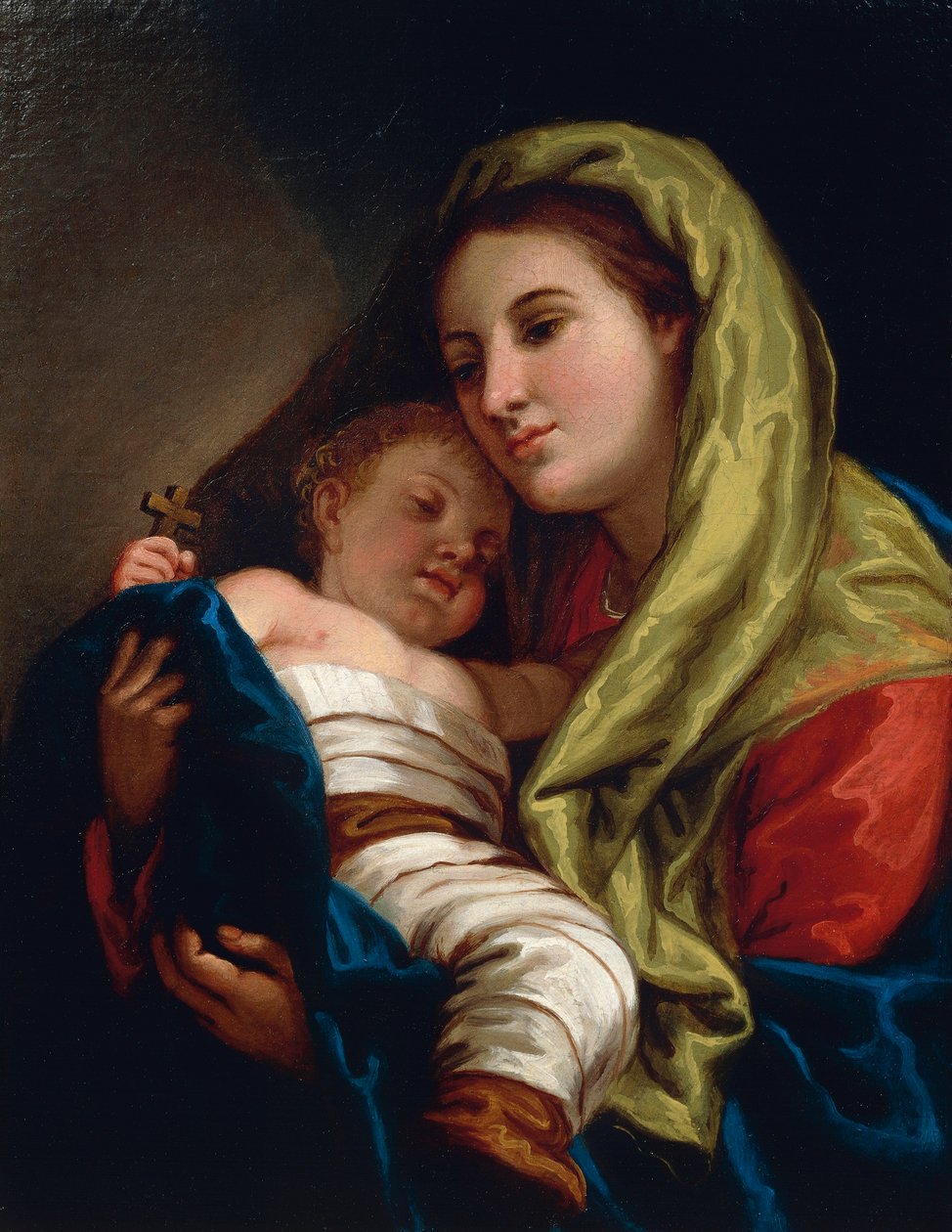 Madonna och barn, av Lattanzio Querena (1768-1853). av Lattanzio Querena