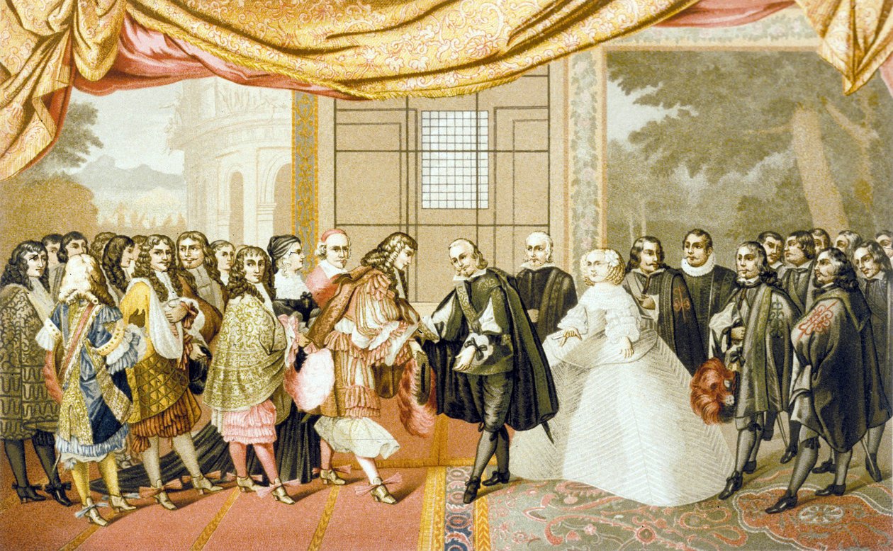 Möte mellan Ludvig XIV och Philippe IV på Isle des Faisans, 7 november 1659 av Laumosnier