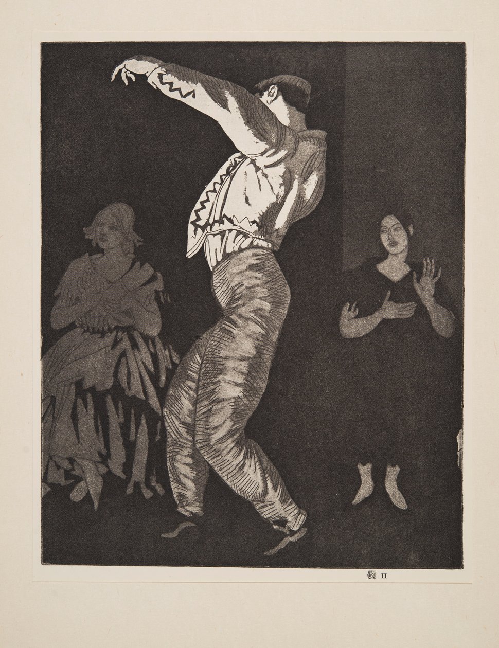 スペインのダンサー No. II、パブ。 1923. スウェーデン av Laura Knight