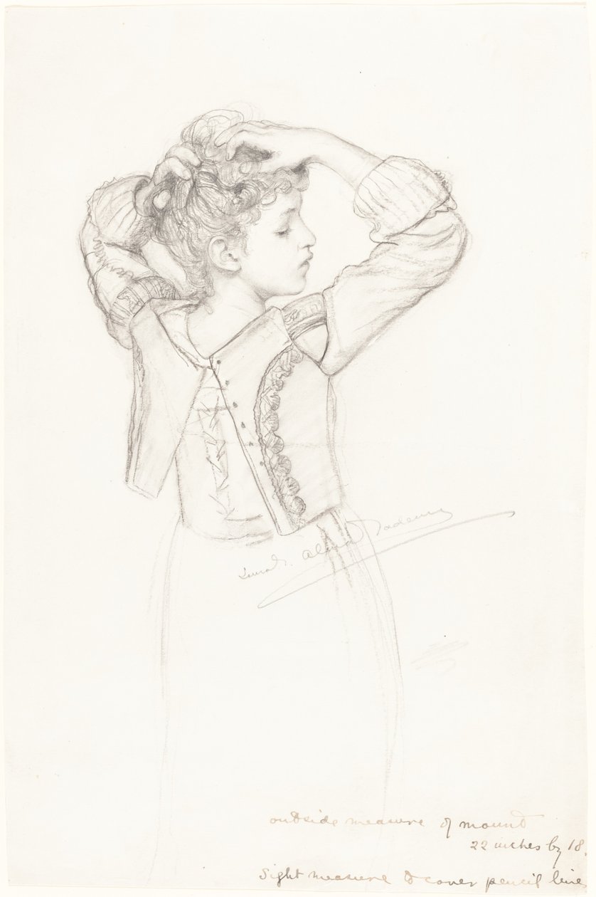 Ung flicka dressing av Laura Theresa Alma Tadema