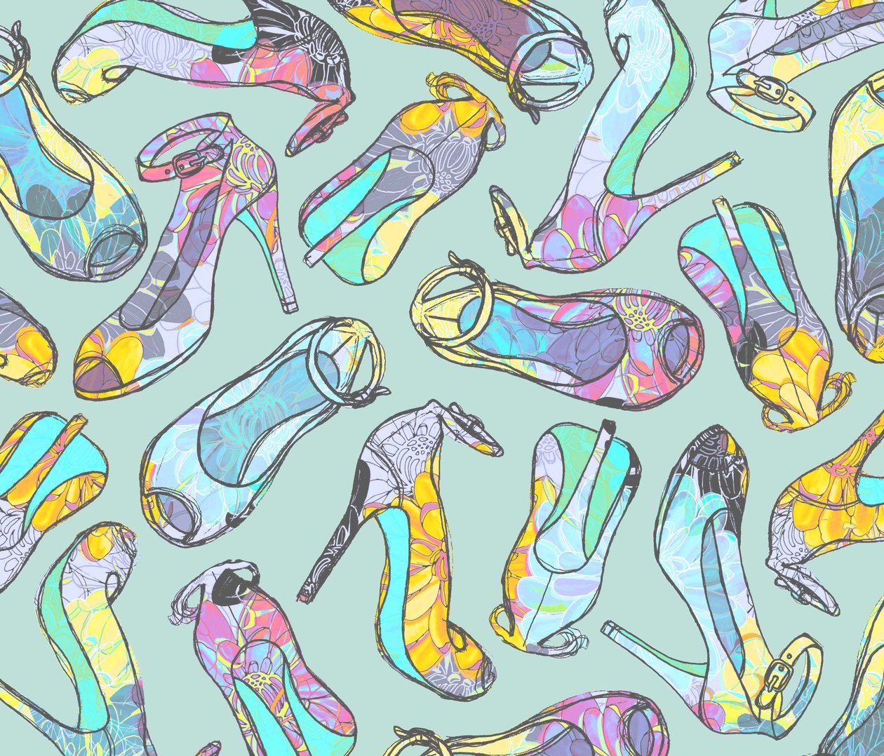 High Heels, 2012 (blandteknik) av Laurence Lavallee