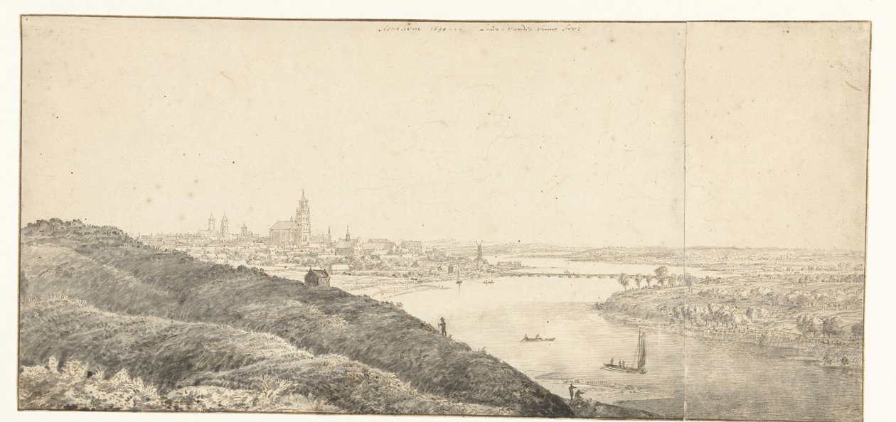 Utsikt över Arnhem av Laurens Vincentsz. van der Vinne