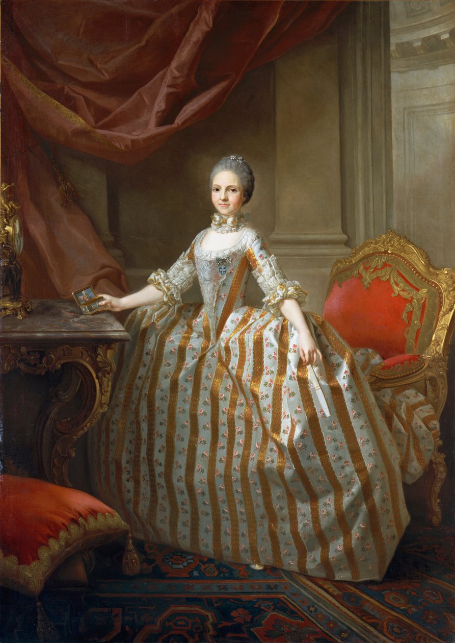 Porträtt av prinsessan Maria Luisa av Parma, senare drottning av Spanien av Laurent Pecheux