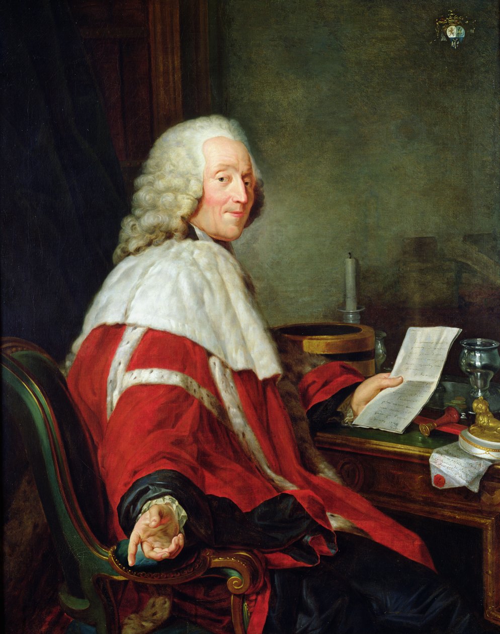 Monsieur de Calonne, förste president för Flanderns parlament i Douai, 1790 av Laurent Dabos