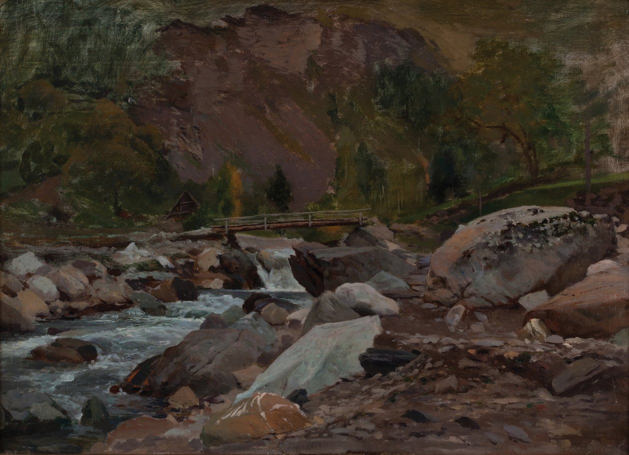 Bredaströmmen på en plats som kallas "The End of the World" (Olja på duk) av Laurent Guétal